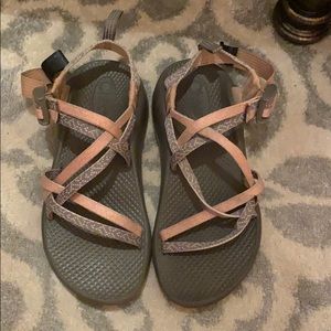 Pink and Gray Chaco Sandals